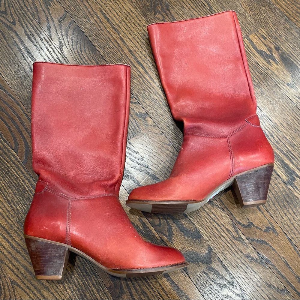 Predictions leather Red Heeled Boots